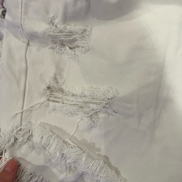 Wild Fable Womens Super High Rise cut off jean shorts white size 4 - Picture 6 of 7